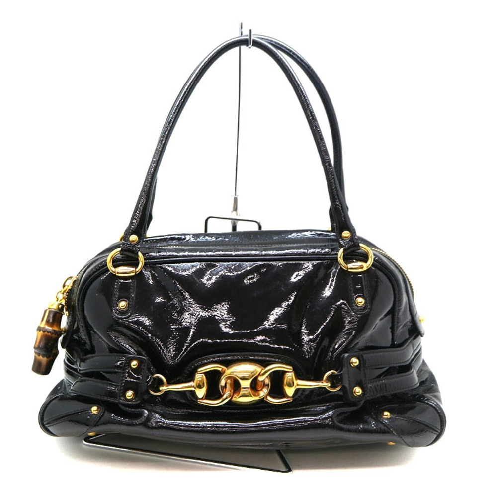 Gucci New Wave Enamel Black Handbag